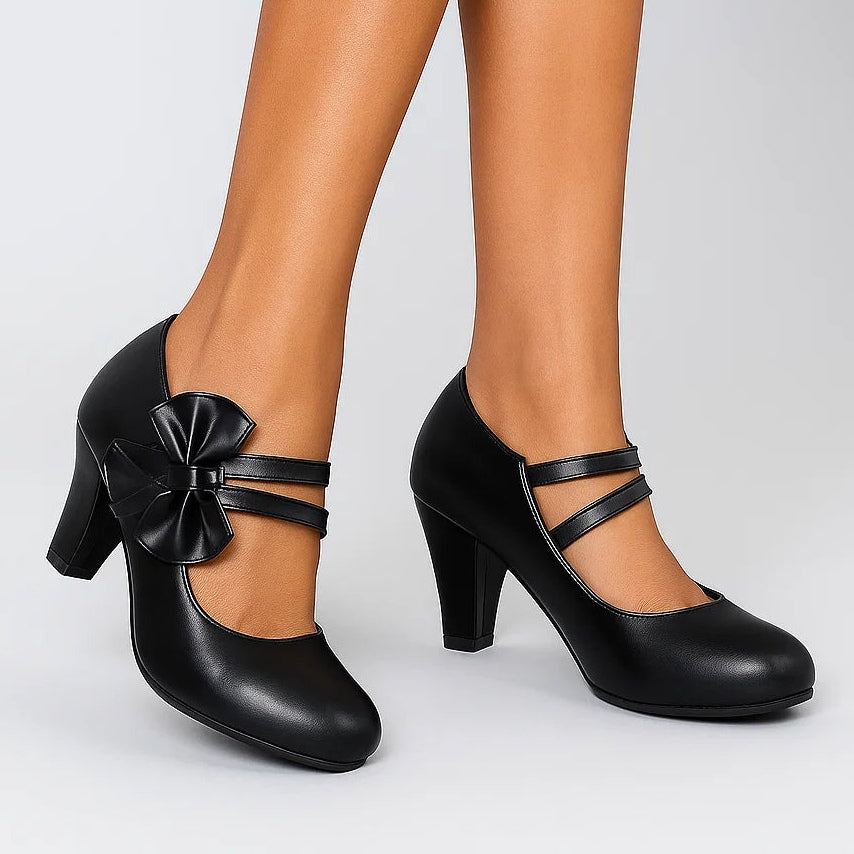Bella | Elegant Bow-detail Occasion Heels