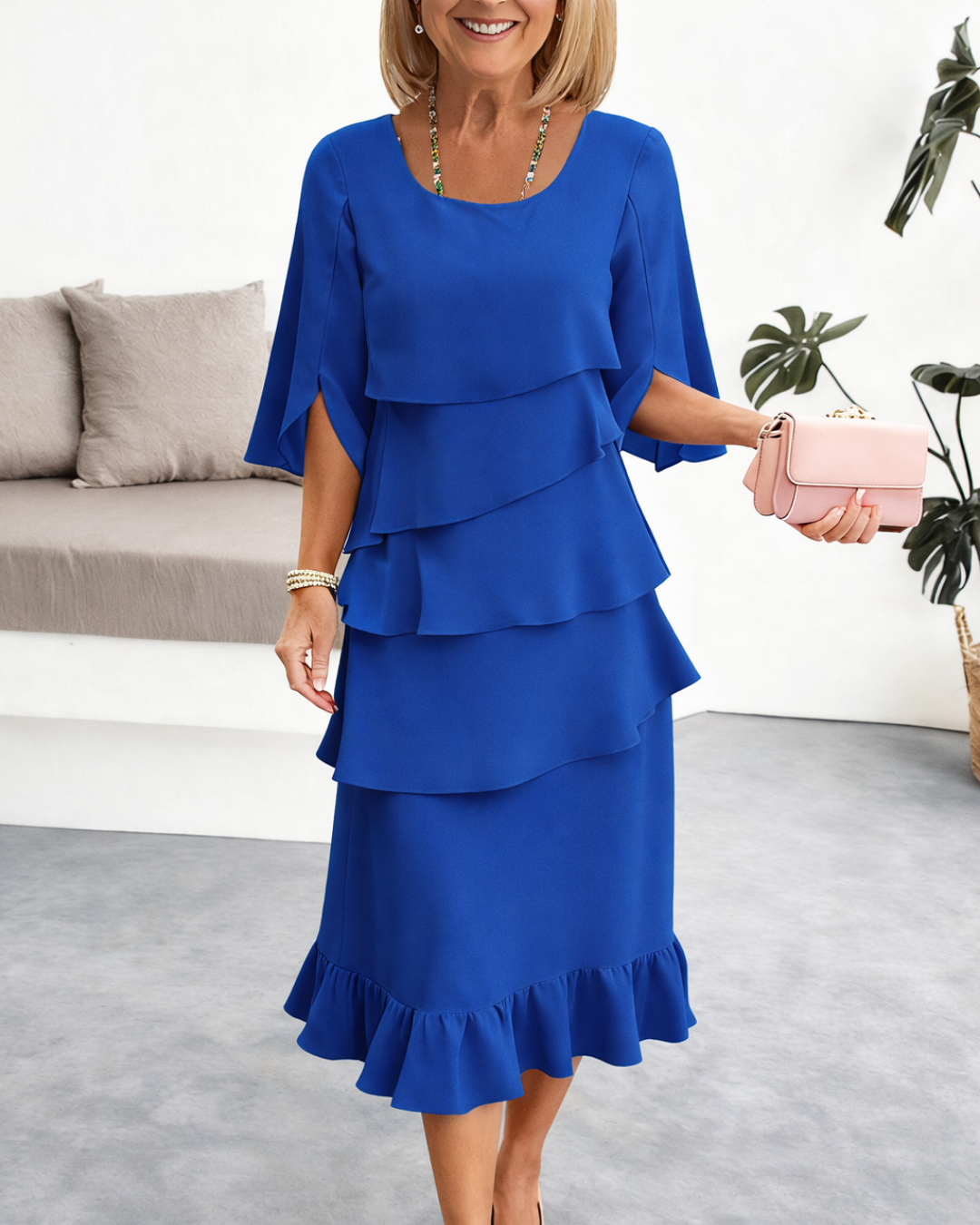 Melanie | Elegant Comfort Ruffle Dress