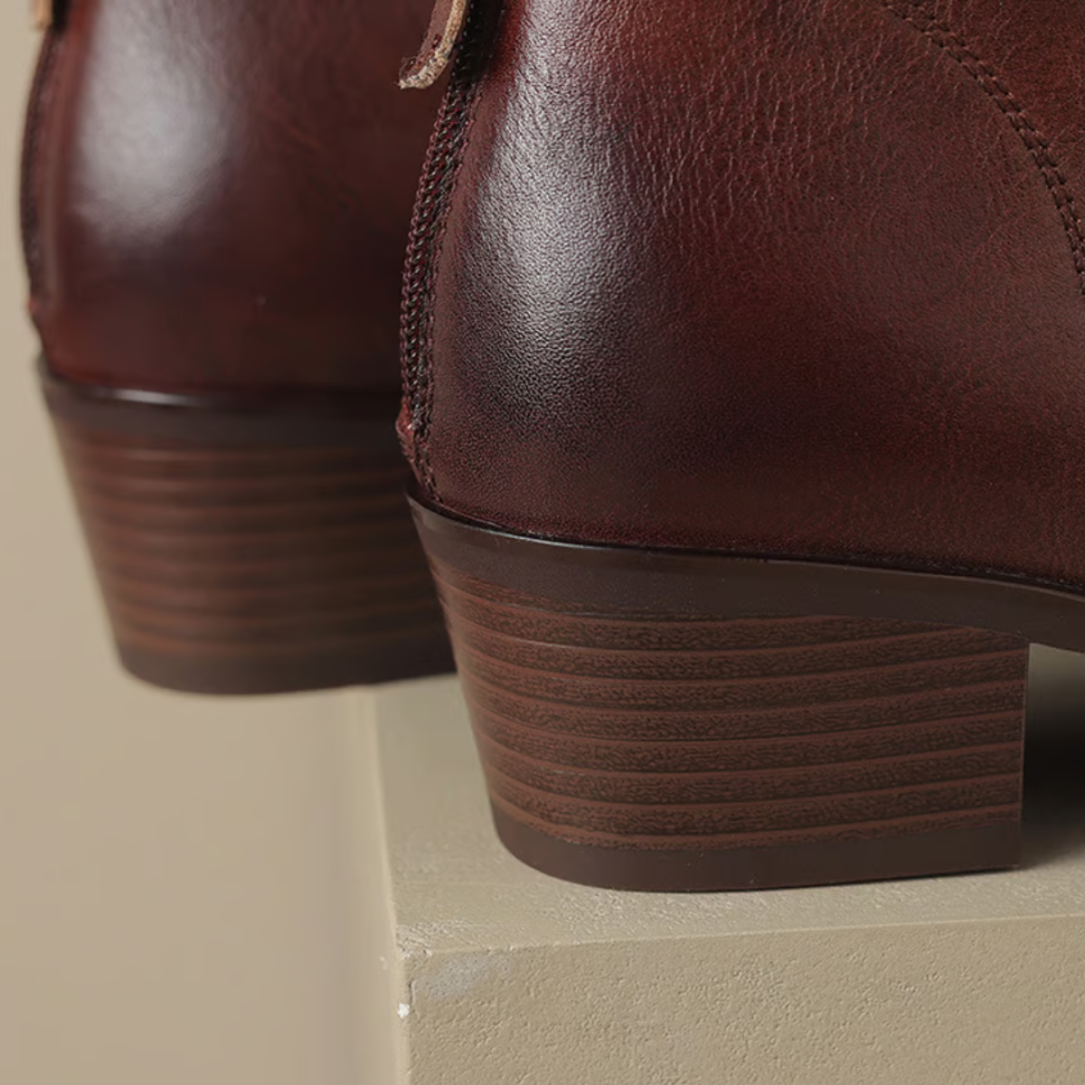 Anita | Luxury ankle boots with low heel