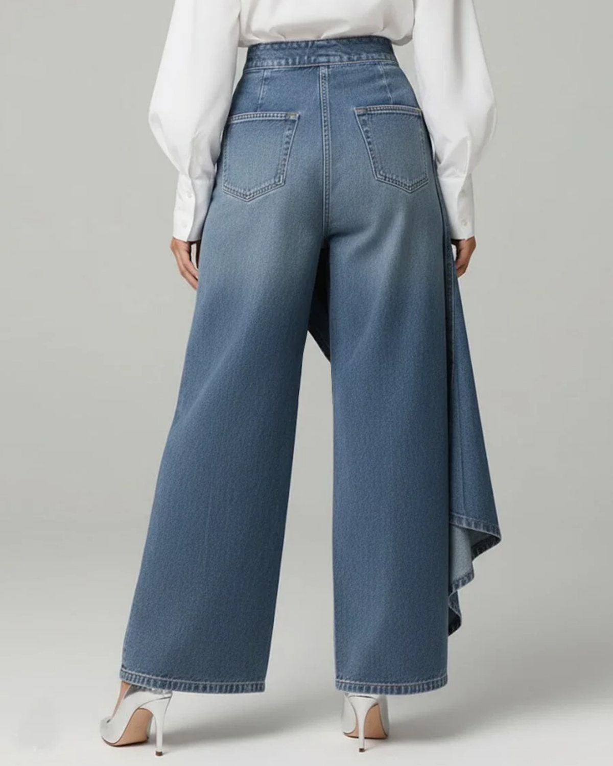 Abby | Slim Fit Denim Wrap Jeans