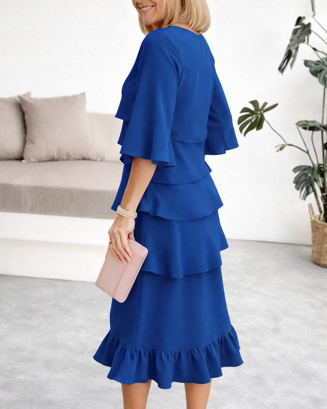 Melanie | Elegant Comfort Ruffle Dress