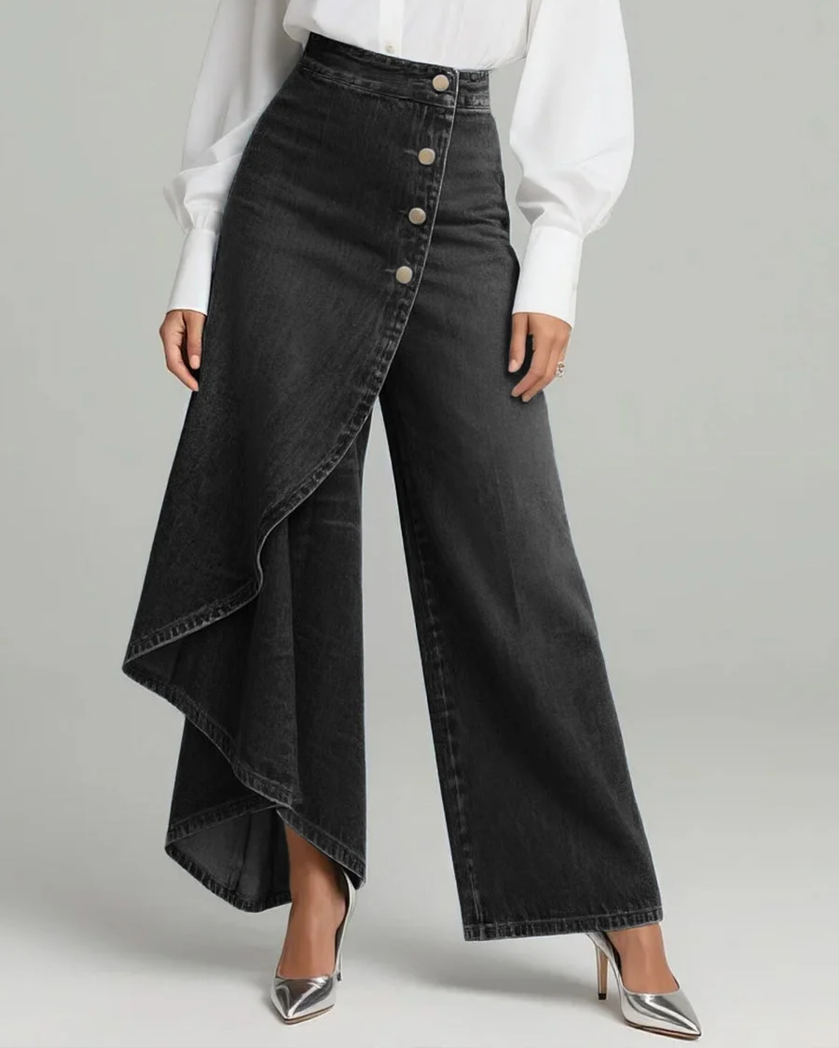Abby | Slim Fit Denim Wrap Jeans