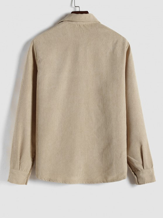 Carter | Half Buttoned Corduroy Shirt