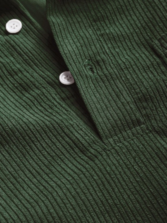 Carter | Half Buttoned Corduroy Shirt