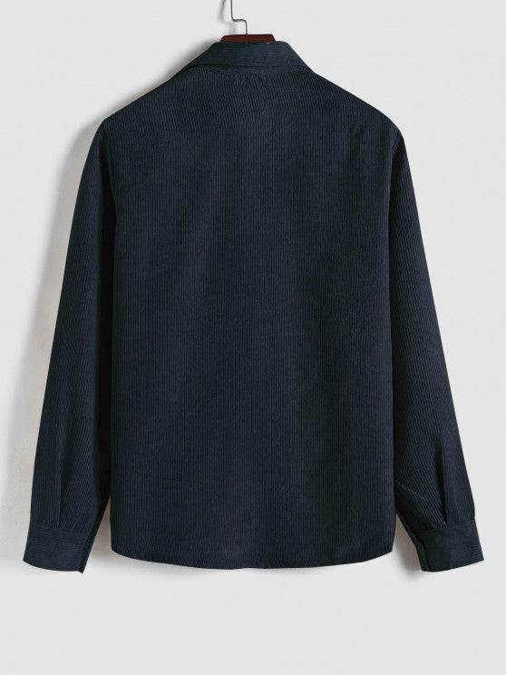 Carter | Half Buttoned Corduroy Shirt