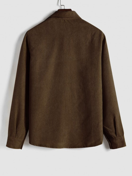 Carter | Half Buttoned Corduroy Shirt