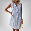 Chloe | Striped Shirt Dress