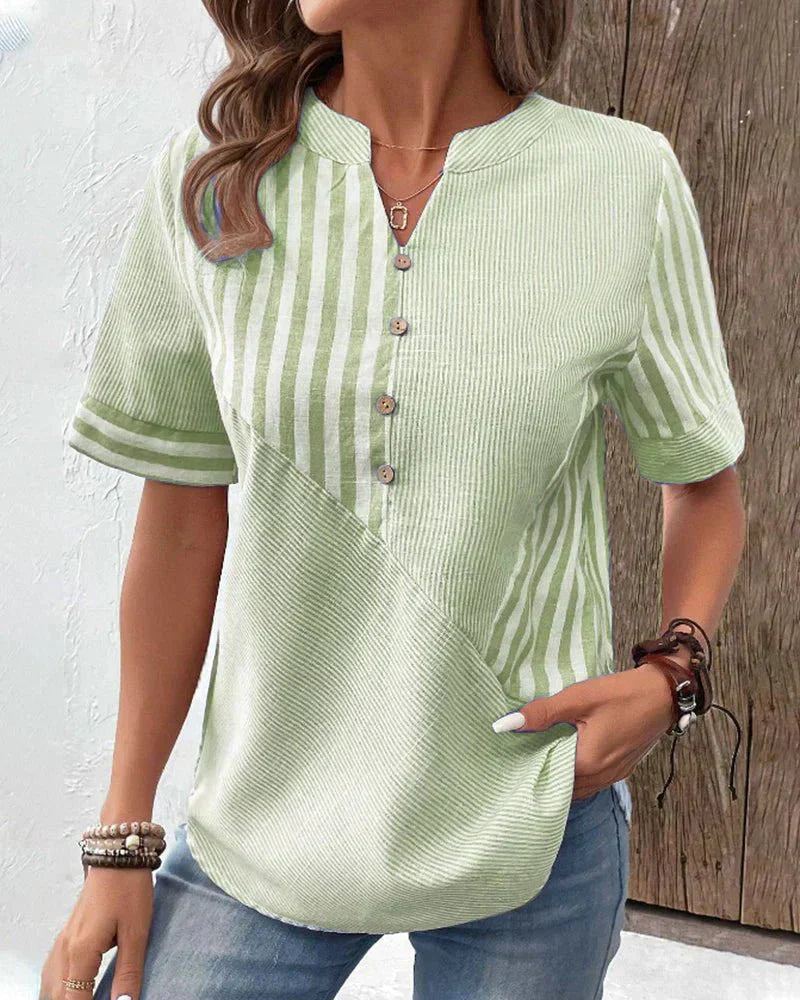 Erin | Soft Striped Blouse