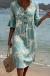 Linda | Embroidered Botanical Midi Dress