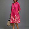 Holly | Tulip Border Print Shirt Midi Dress