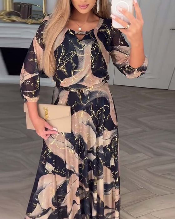 Charice | Printed Chiffon Dress