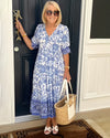 Brenda | Graceful V-Neck Floral Dress