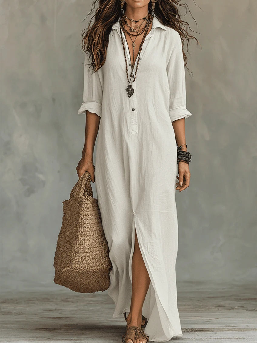 Sally | Flattering Silhouette Everyday Wear Maxi Dress