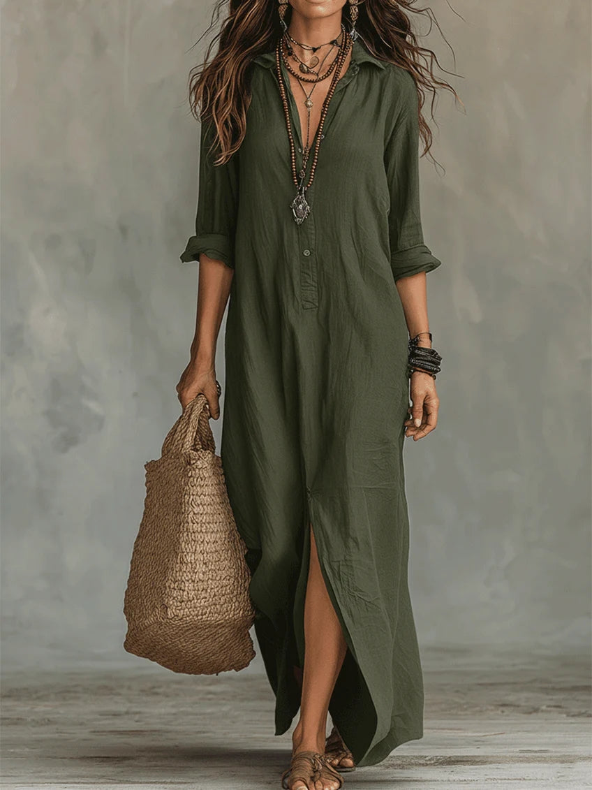 Sally | Flattering Silhouette Everyday Wear Maxi Dress