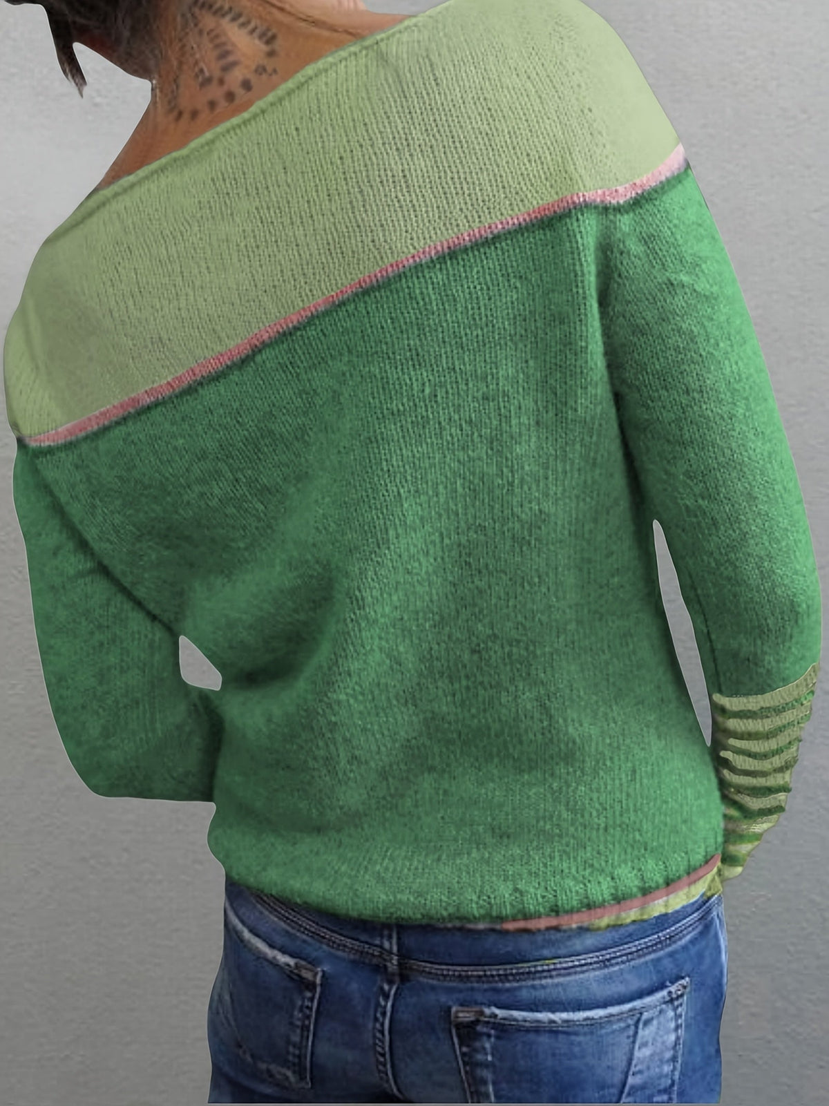 Julie | Striped Wide Neck Sweater