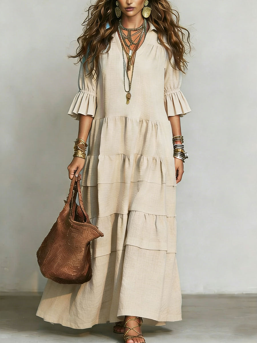 Amy | Casual Loose-fitting Half Sleeves Dress