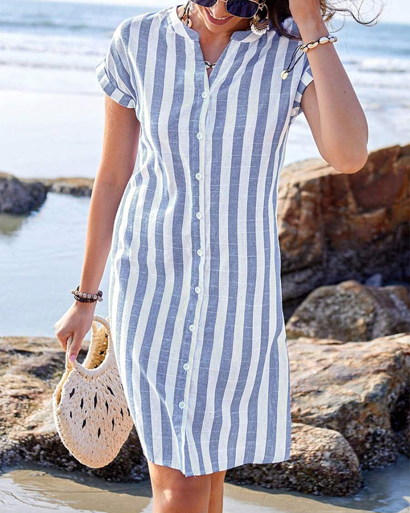 Mia | Elegant Striped Dress