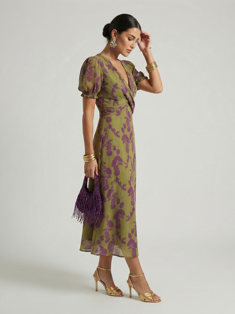 Vina | Relaxed Floral Midi Dress