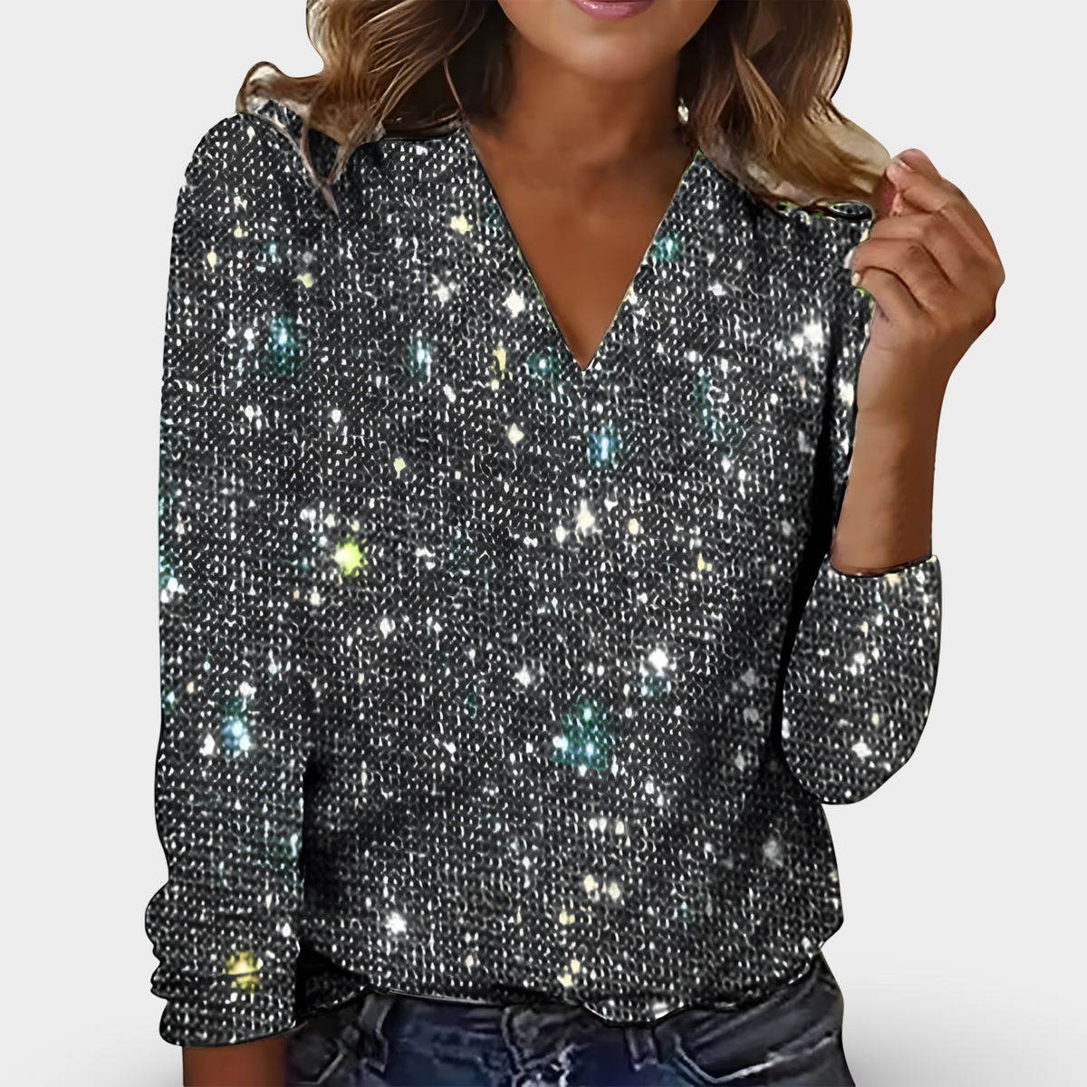 Victoria™ - V-neck Diamond Blouse