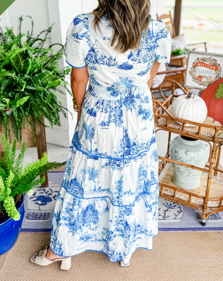 Nicole | Classic Toile Maxi