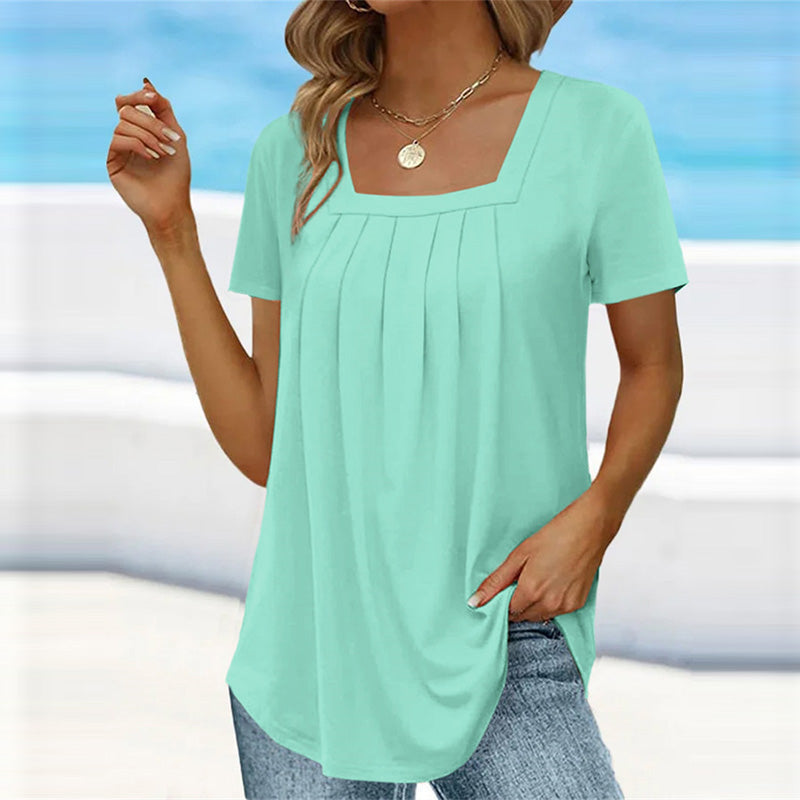Brenda™ | Elegant Pleated Blouse