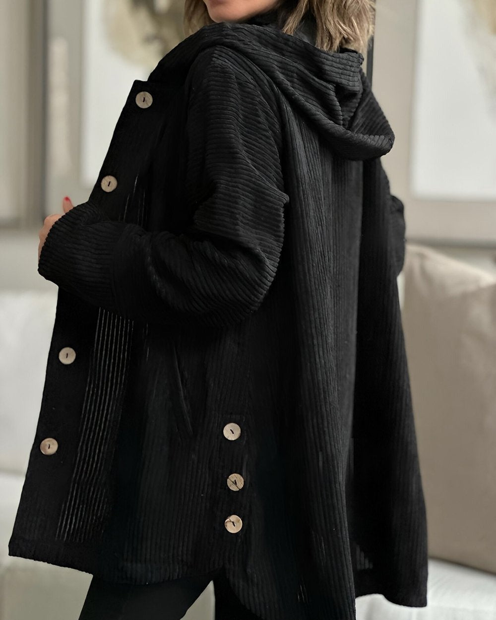 Cordia | Cozy Corduroy Hooded Jacket