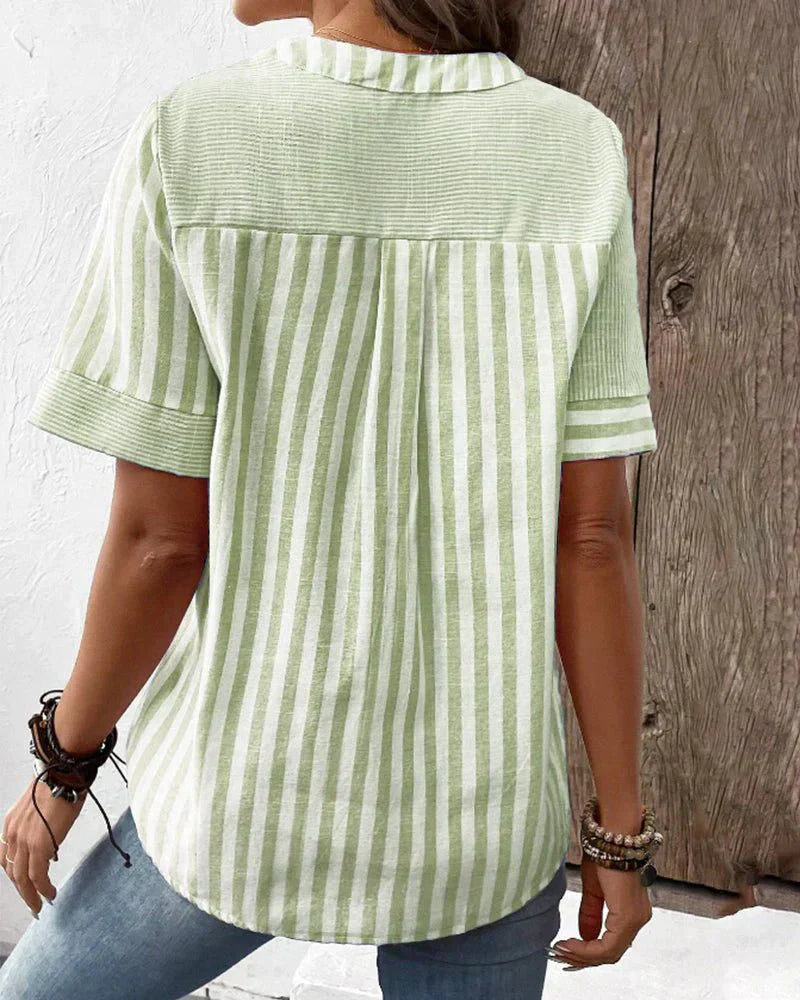 Erin | Soft Striped Blouse