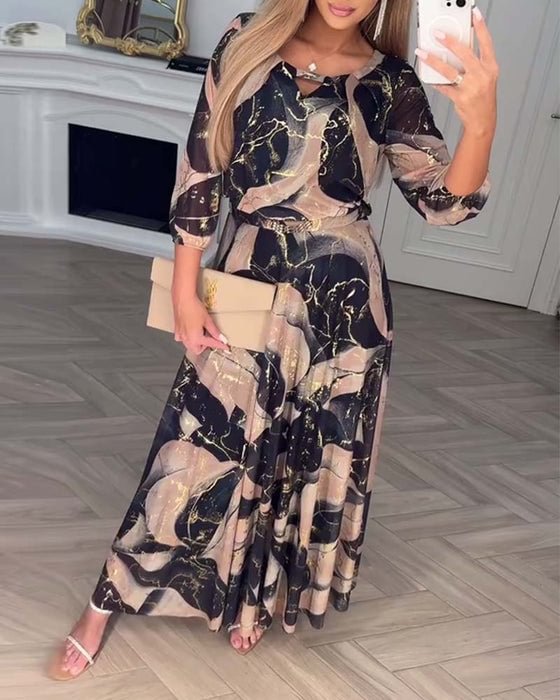 Charice | Printed Chiffon Dress