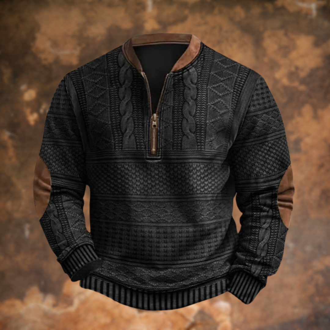 Anton™ | Printed Half-Zip Long Sleeve Top