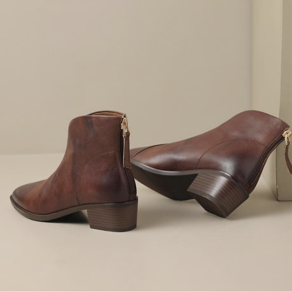Chloe | Luxury low-heeled ankle boots