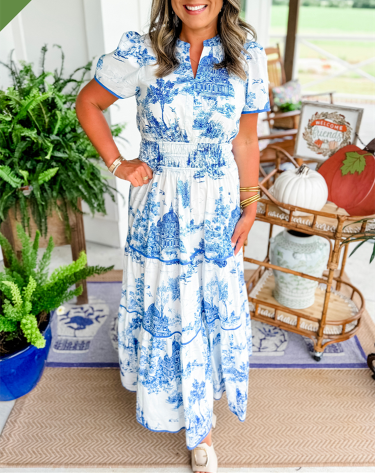 Nicole | Classic Toile Maxi