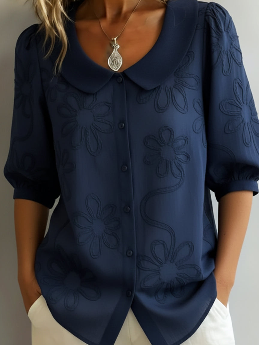 Cherry | Floral Blouse With Natural Elegance