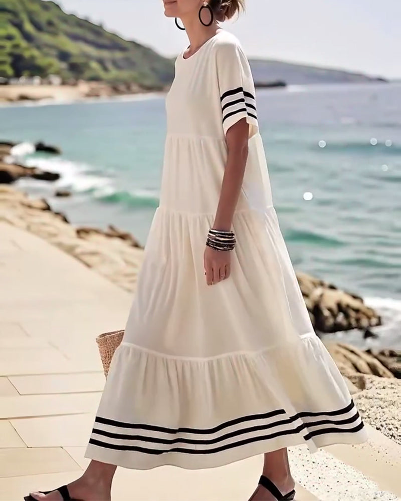 Melinda | Trendy Short-Sleeve Vacation Dress