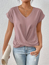 Eloise | V-neck Top with Knot Detail