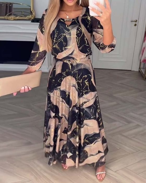 Charice | Printed Chiffon Dress