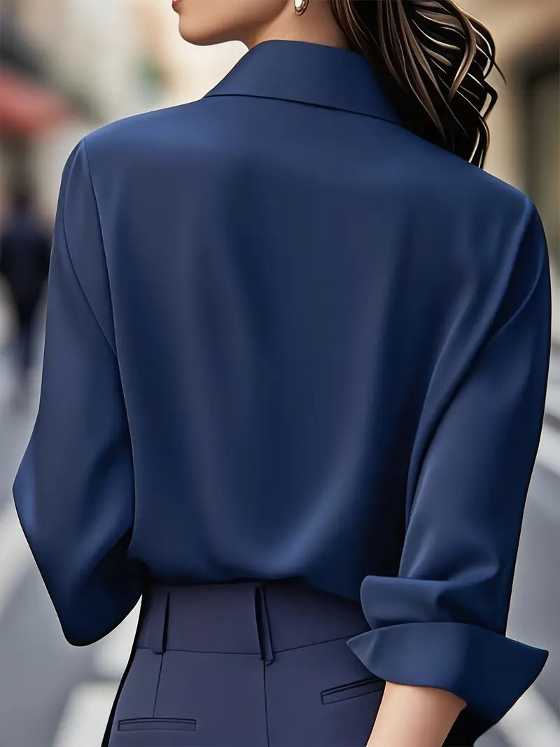 Anjeneth™ | Elegant Long Sleeve Button-Down Shirt