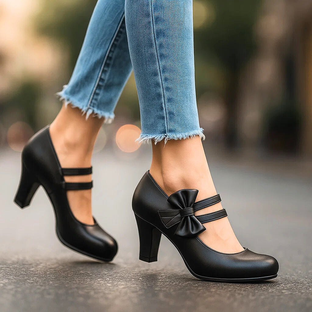Bella | Elegant Bow-detail Occasion Heels