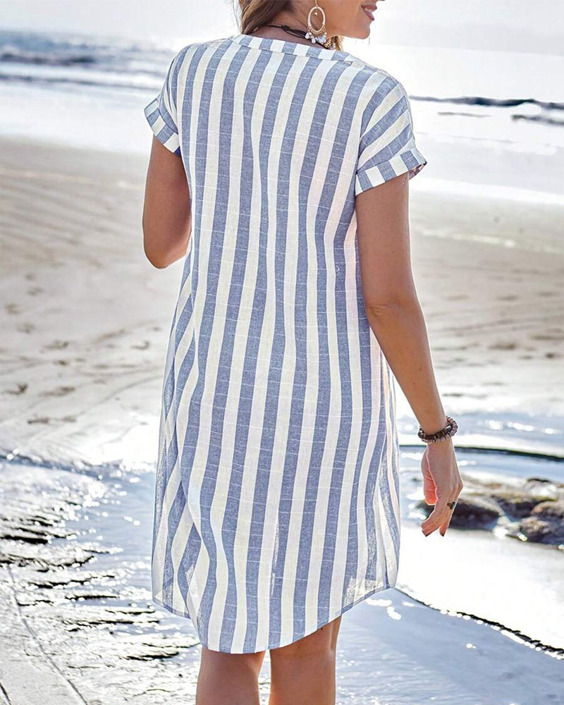 Mia | Elegant Striped Dress
