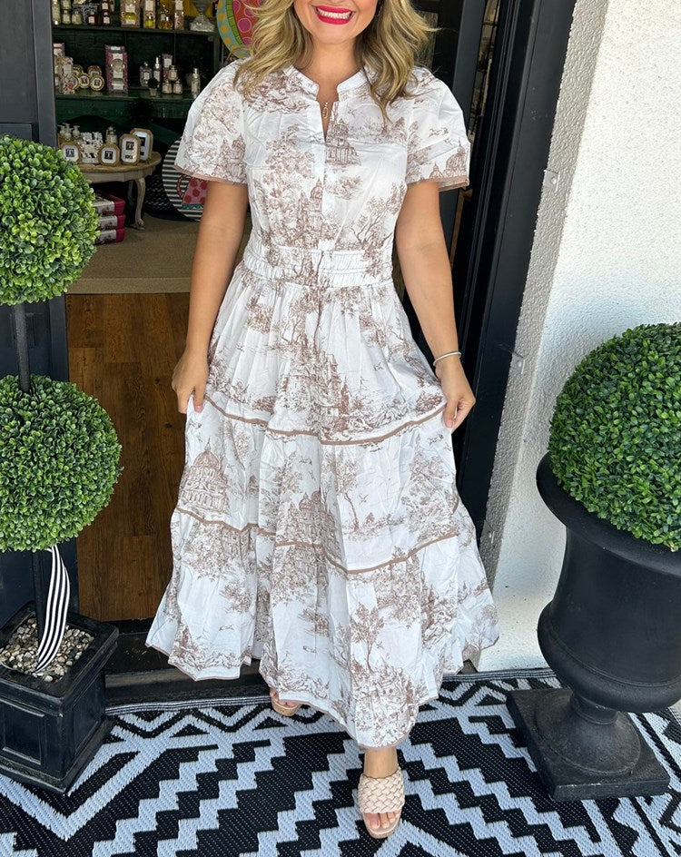 Nicole | Classic Toile Maxi