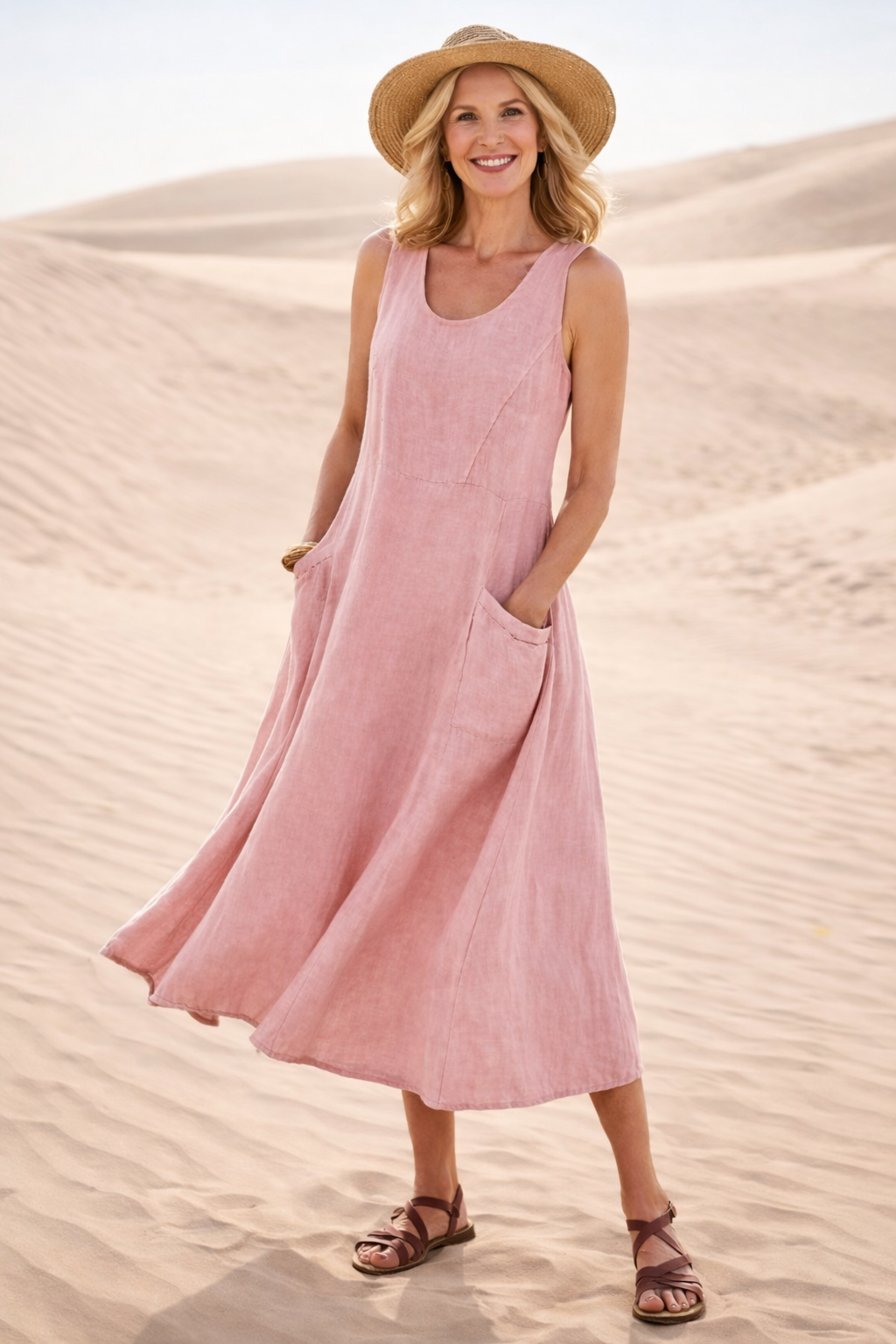 Liz | Comfortable A-Line Midi Dress