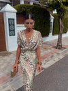 Casandra | Copper Midi Dress