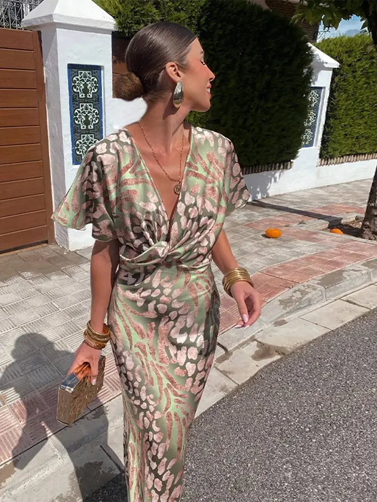 Casandra | Copper Midi Dress