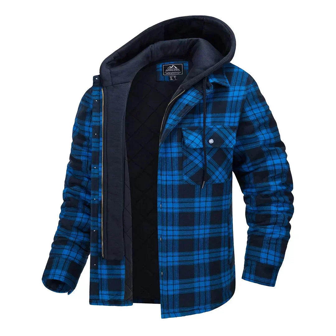 Brandon | Checked Hooded Jacket