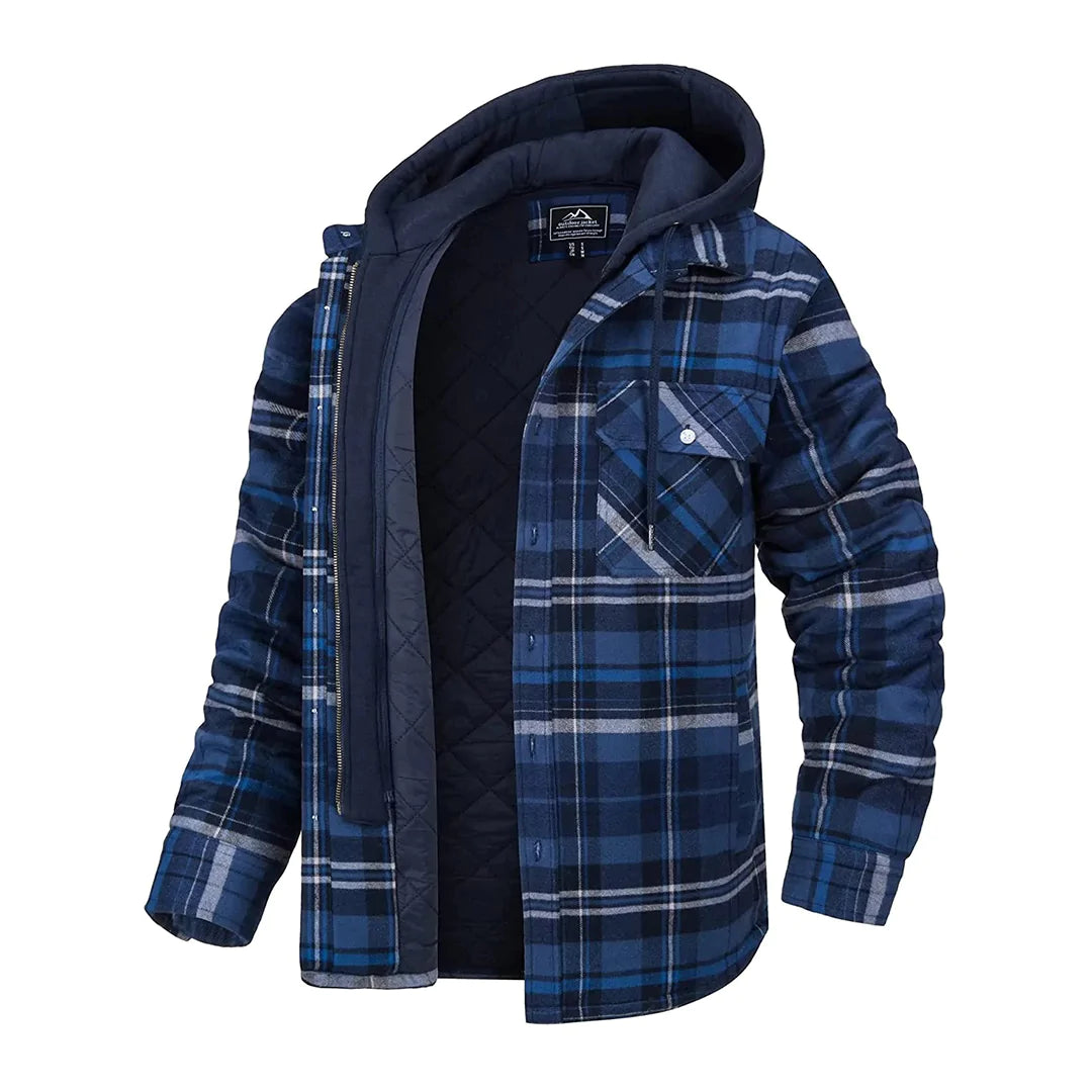 Brandon | Checked Hooded Jacket