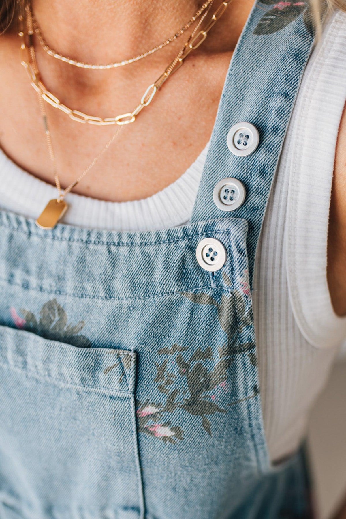 Hannah | Floral Shortalls