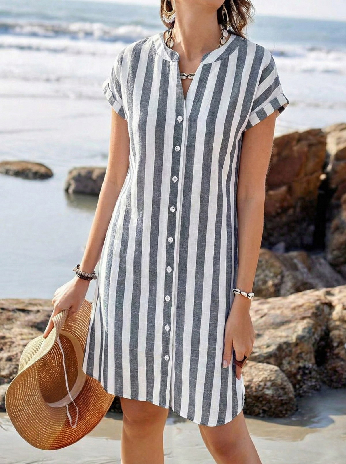 Mia | Elegant Striped Dress