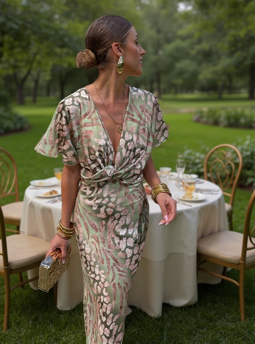 Casandra | Copper Midi Dress
