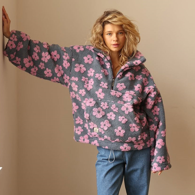 Daisy | Sherpa Floral Sweater