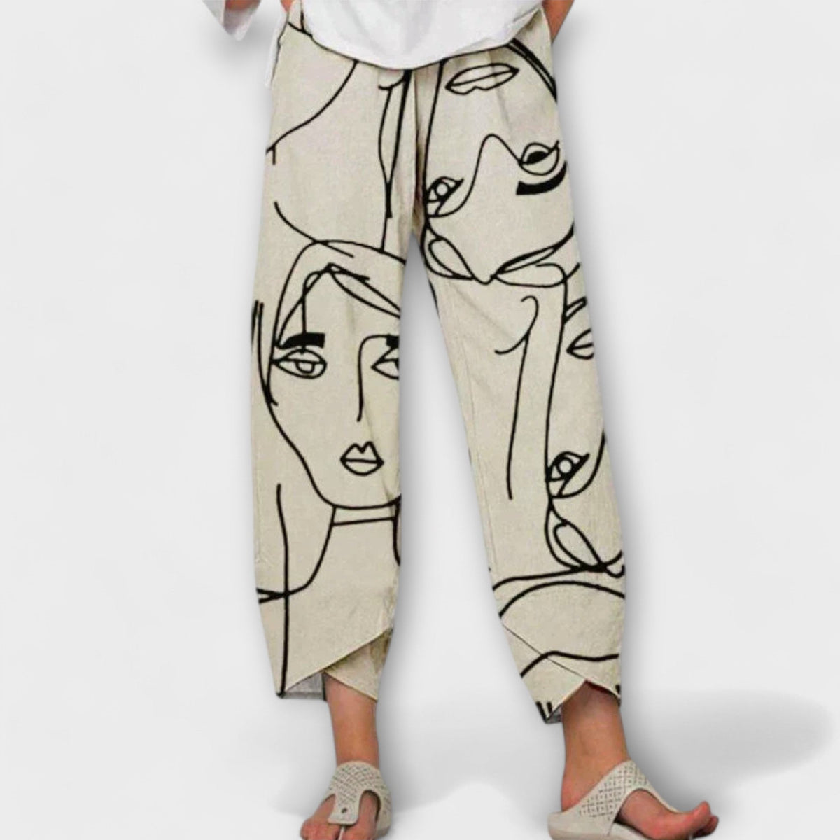 Nadia | Artistic Print Trousers