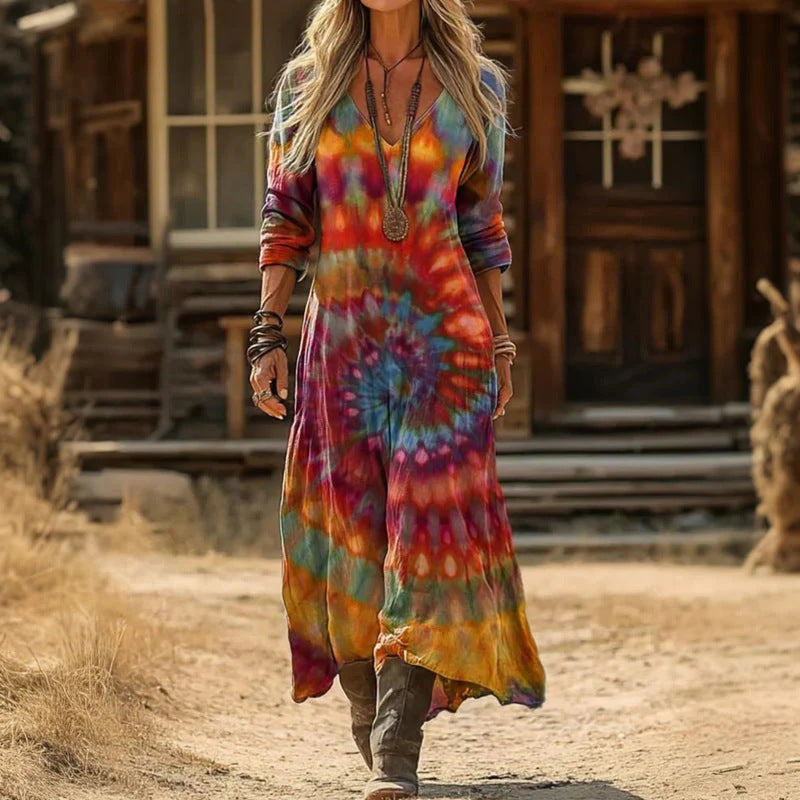 Lea | Long Sleeve Vintage Casual Dress